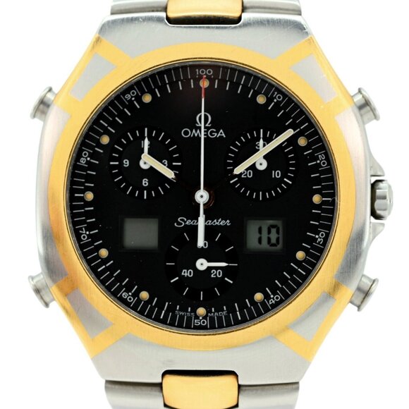 1988 Omega Men's 38mm Polaris Seamaster Ani-Digi Olympic Edition Watch 386.1232! - Picture 1 of 11